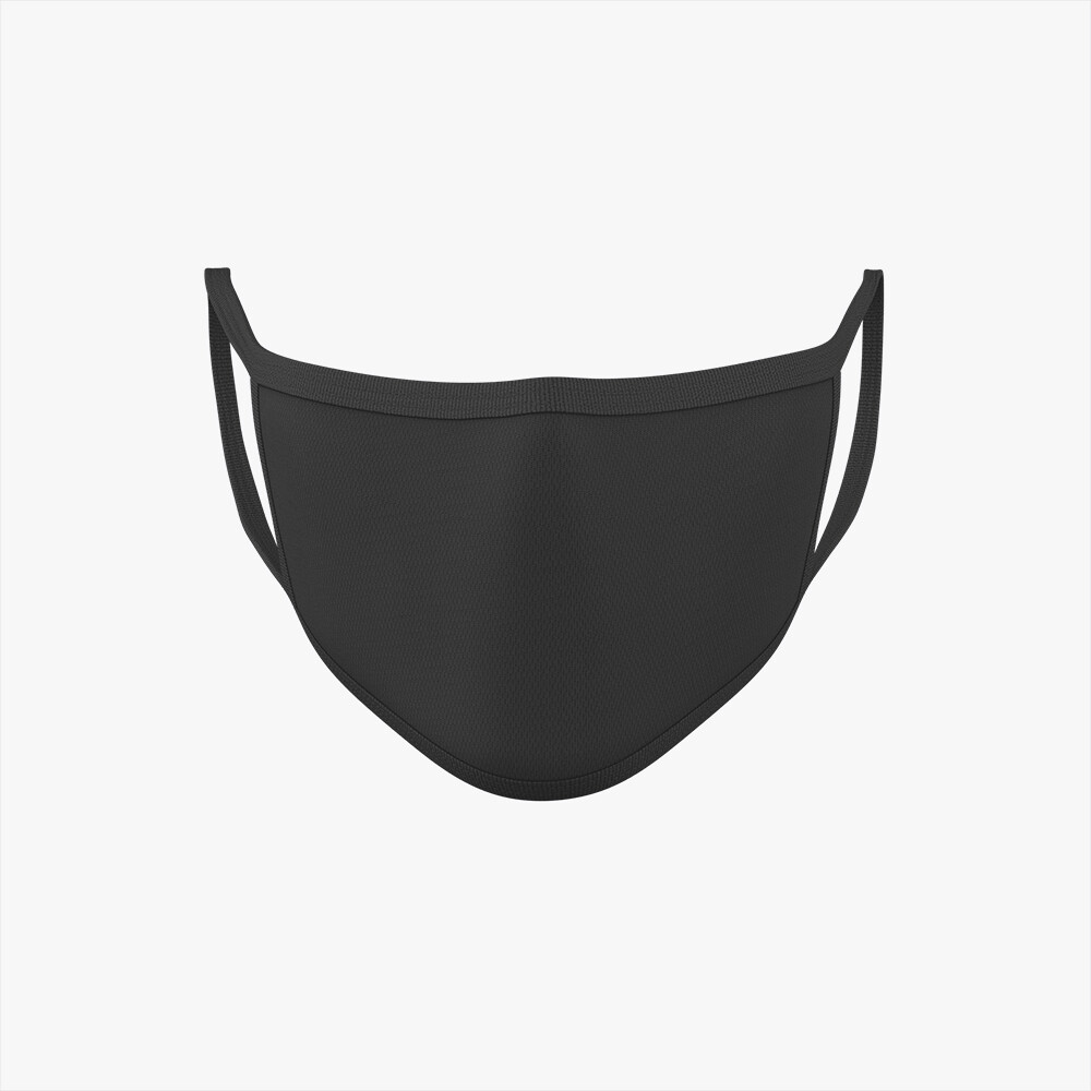 front 60ae5ae360336 Black M Plain Face Mask